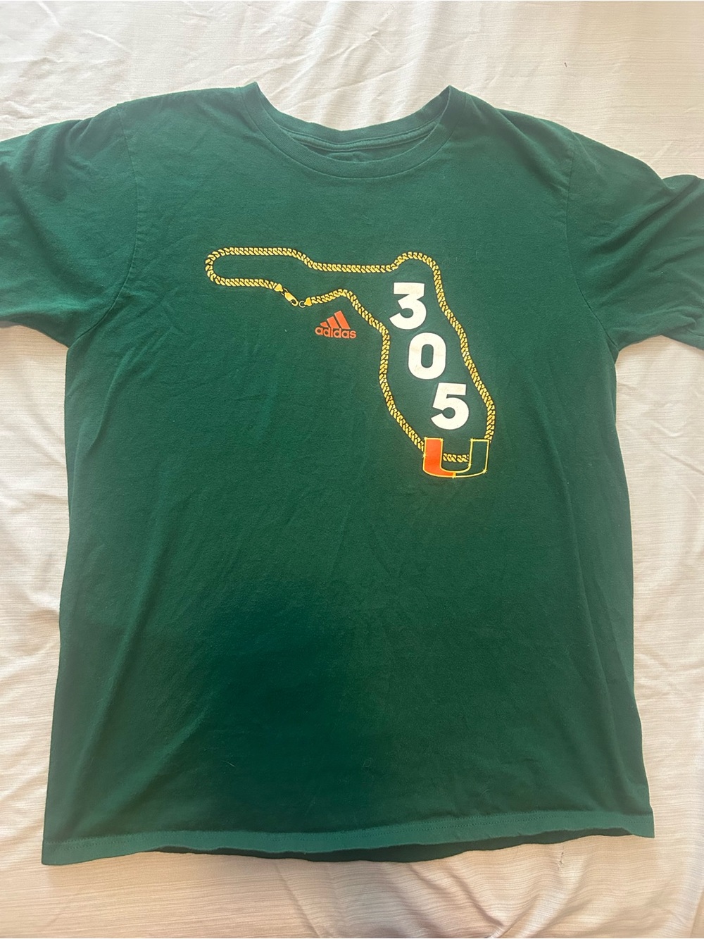 University of Miami 305 T-Shirt. Medium.